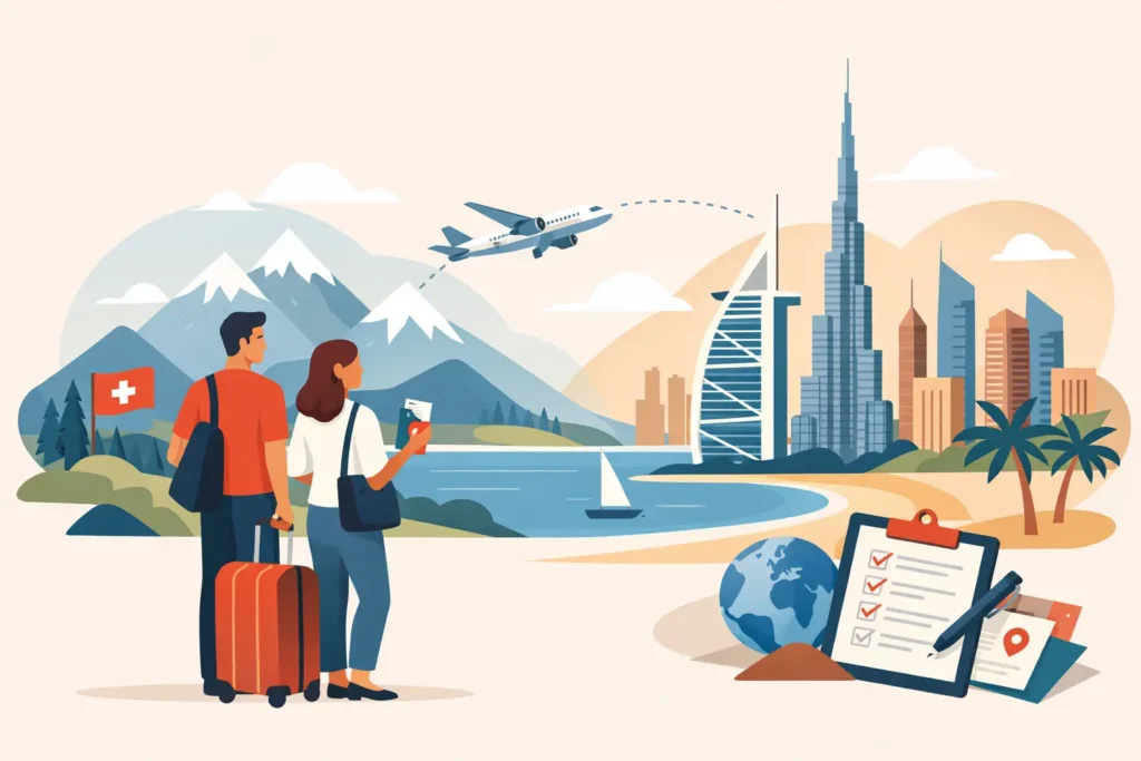 Schweizer nach Dubai auswandern mit Plan